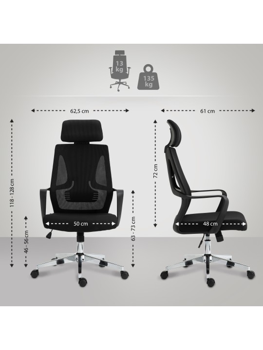 Chaise de bureau Kanab, noir