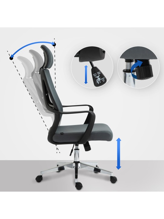 Chaise de bureau Kanab, gris