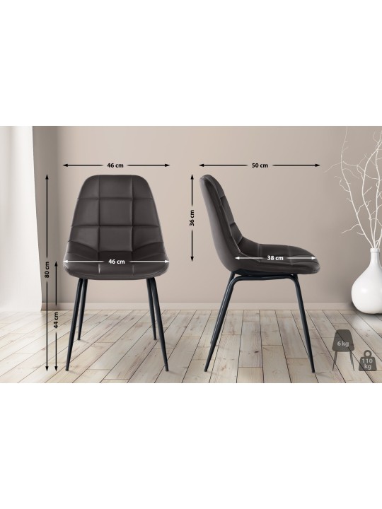 Chaise Tom simili cuir, brun Chaise Tom simili cuir, brun