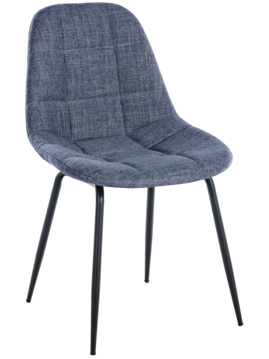 Chaise Tom en tissu, bleu