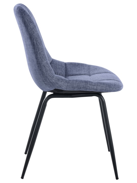 Chaise Tom en tissu, bleu