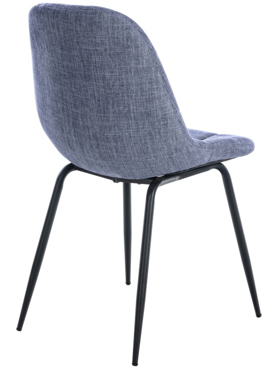 Chaise Tom en tissu, bleu