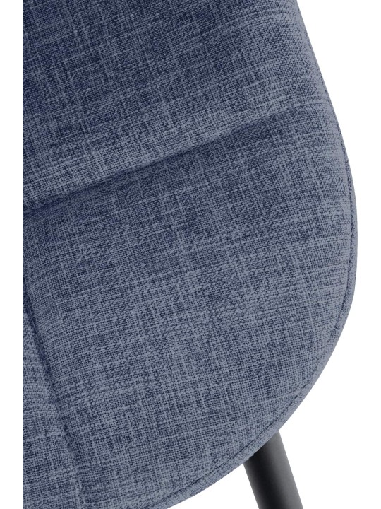 Chaise Tom en tissu, bleu