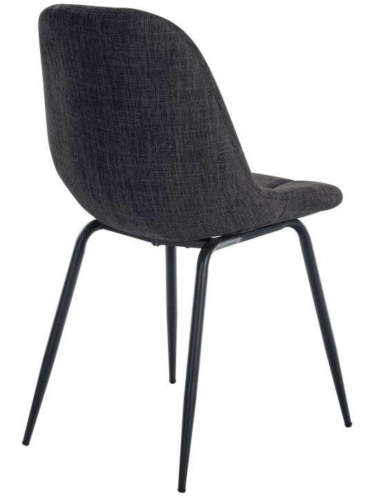 Chaise Tom en tissu, gris foncé Chaise Tom en tissu, gris foncé