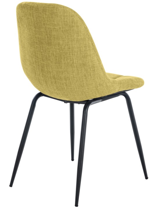 Chaise Tom en tissu, vert clair