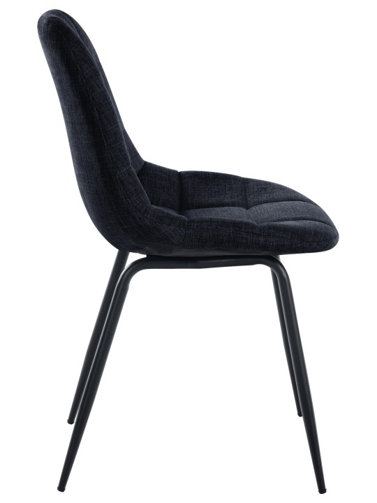 Chaise Tom en tissu, noir Chaise Tom en tissu, noir