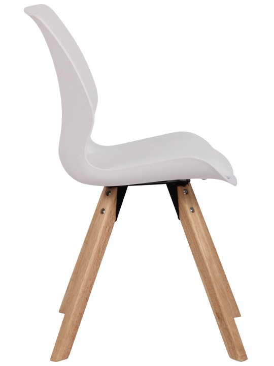 Chaise Luna en plastique, blanc