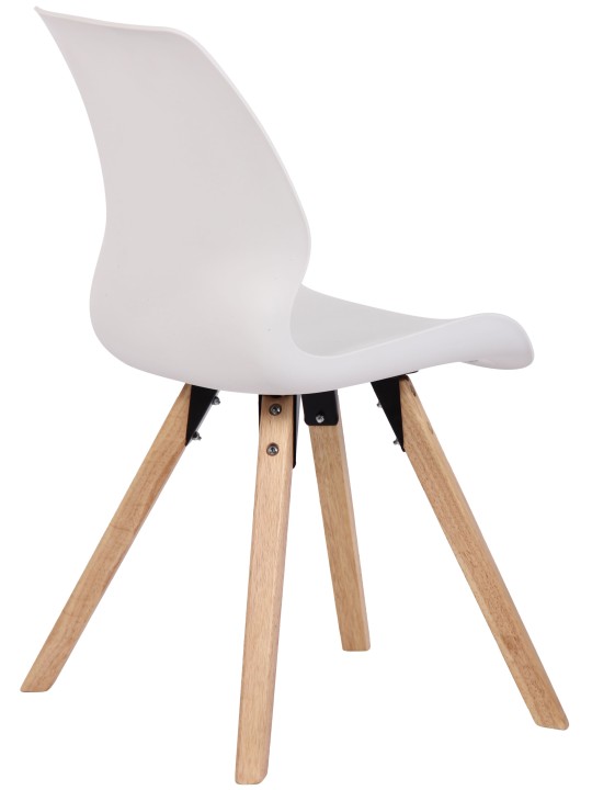 Chaise Luna en plastique, blanc