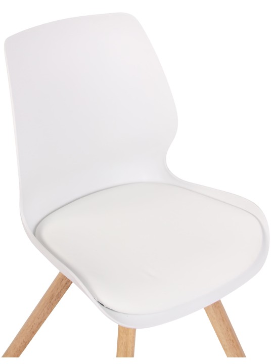 Chaise Luna en plastique, blanc