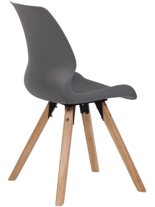 Chaise Luna en plastique, gris