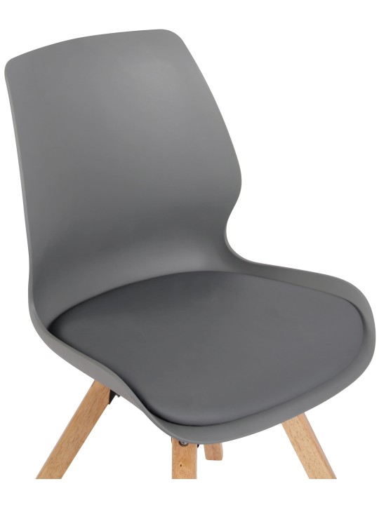 Chaise Luna en plastique, gris