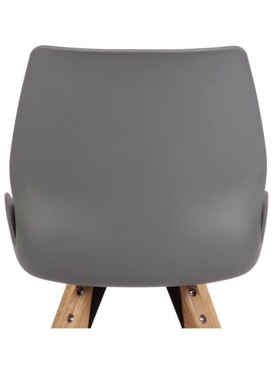 Chaise Luna en plastique, gris