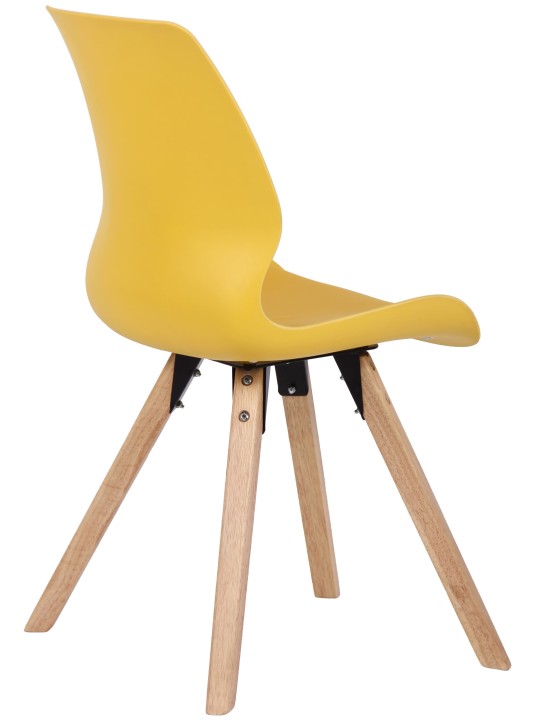 Chaise Luna en plastique, jaune