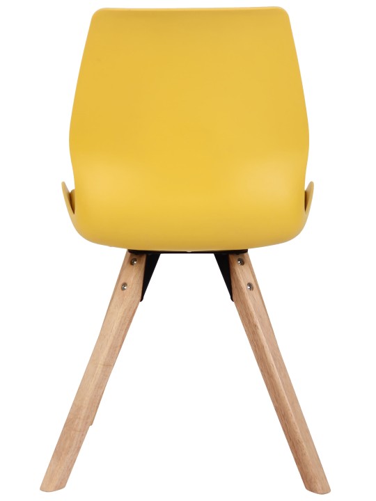 Chaise Luna en plastique, jaune