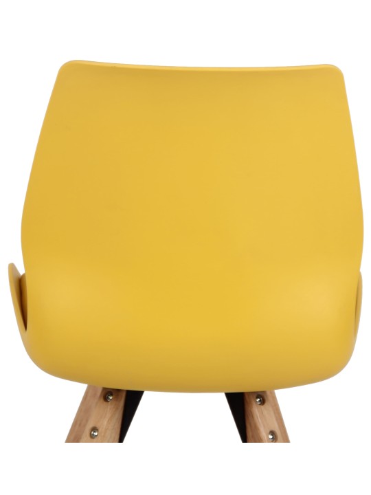 Chaise Luna en plastique, jaune