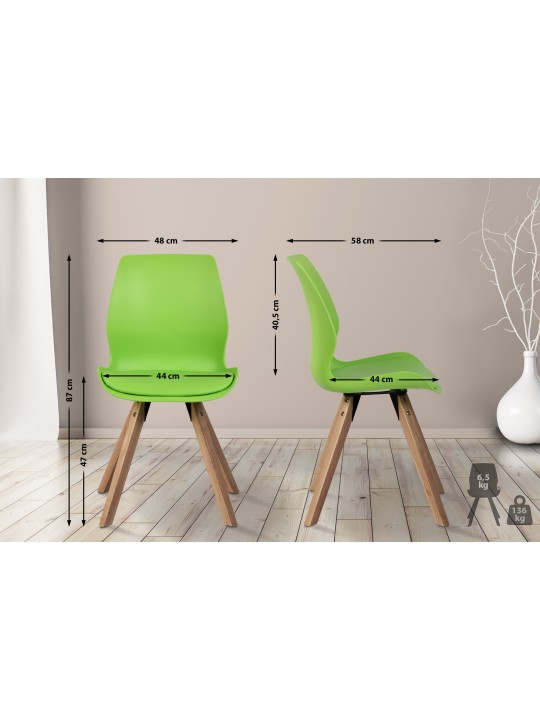 Chaise Luna en plastique, vert