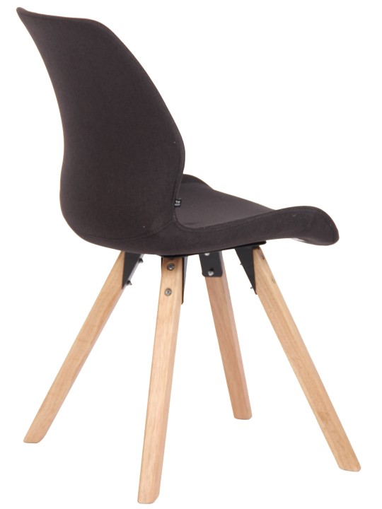 Chaise Luna en tissu, noir