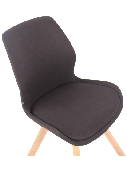 Chaise Luna en tissu, noir