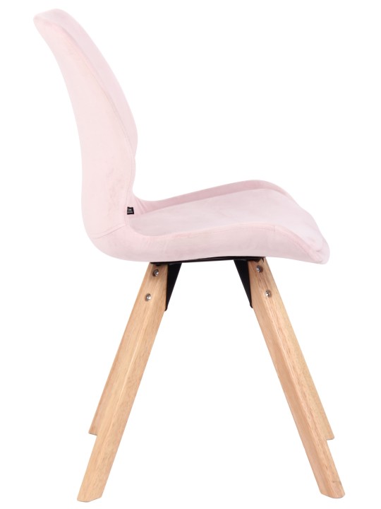Chaise Luna Velours, rose