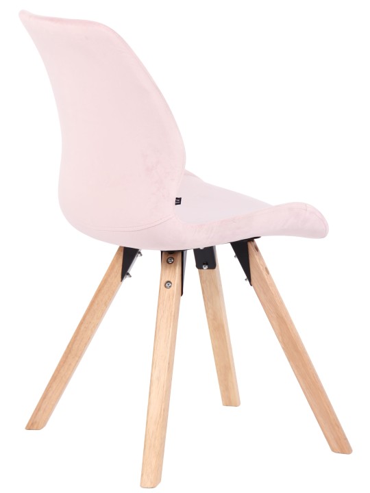 Chaise Luna Velours, rose