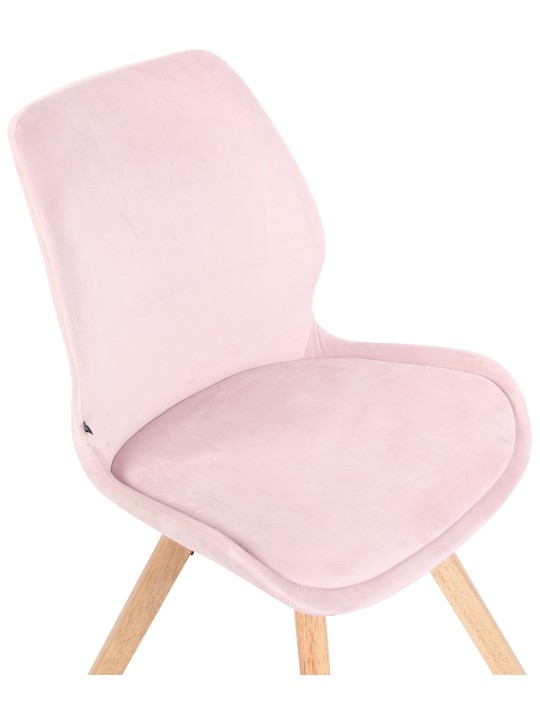 Chaise Luna Velours, rose