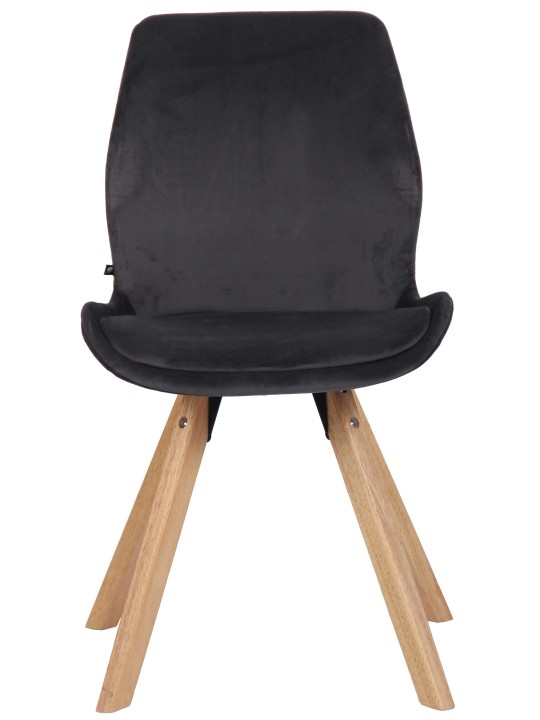 Chaise Luna Velours, gris foncé