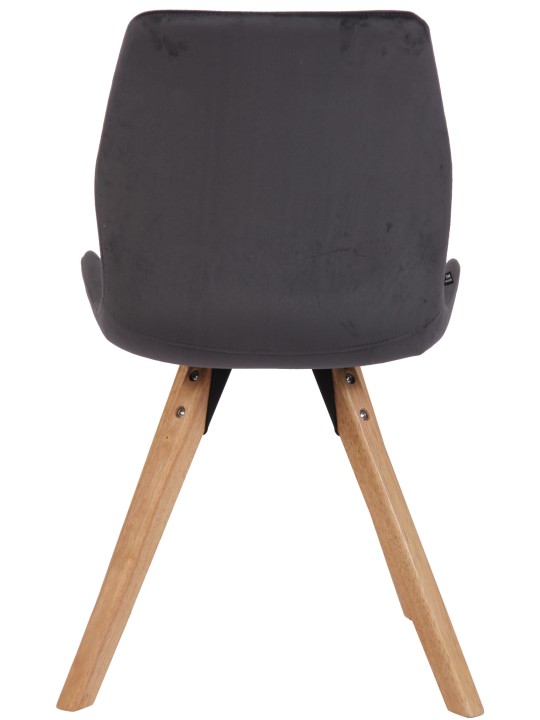 Chaise Luna Velours, gris foncé