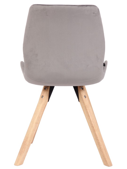 Chaise Luna Velours, gris