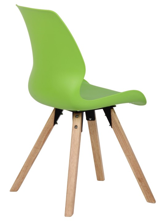 Lot de 2 chaises Luna en plastique, vert
