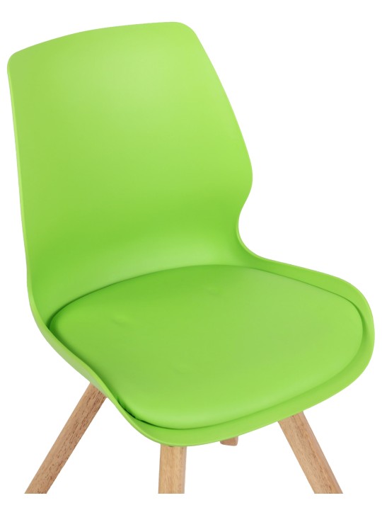Lot de 2 chaises Luna en plastique, vert