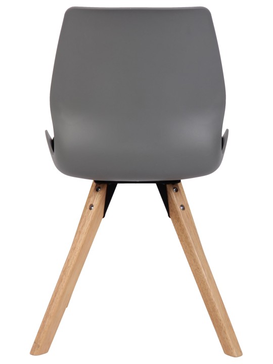 Lot de 2 chaises Luna en plastique, gris