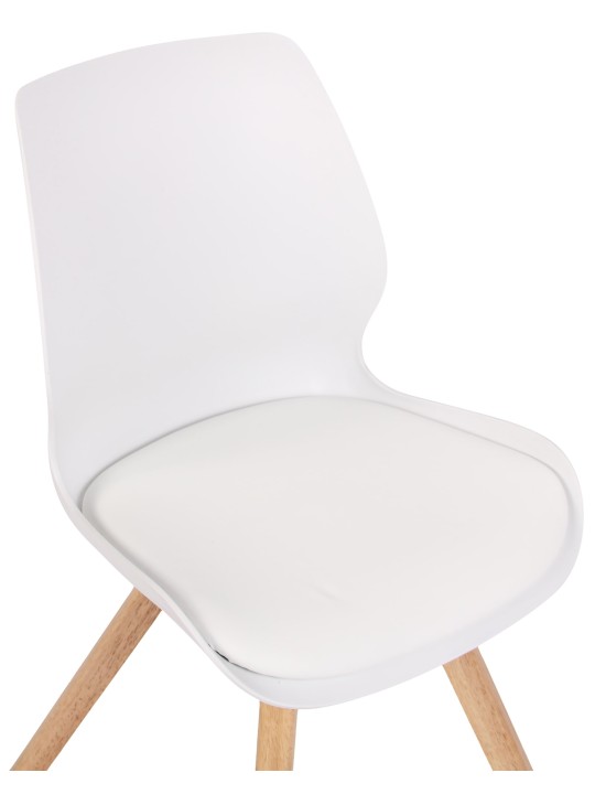 Lot de 2 chaises Luna en plastique, blanc