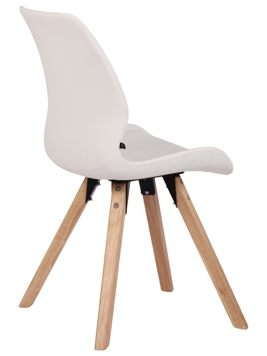 Lot de 2 chaises Luna simili cuir, blanc