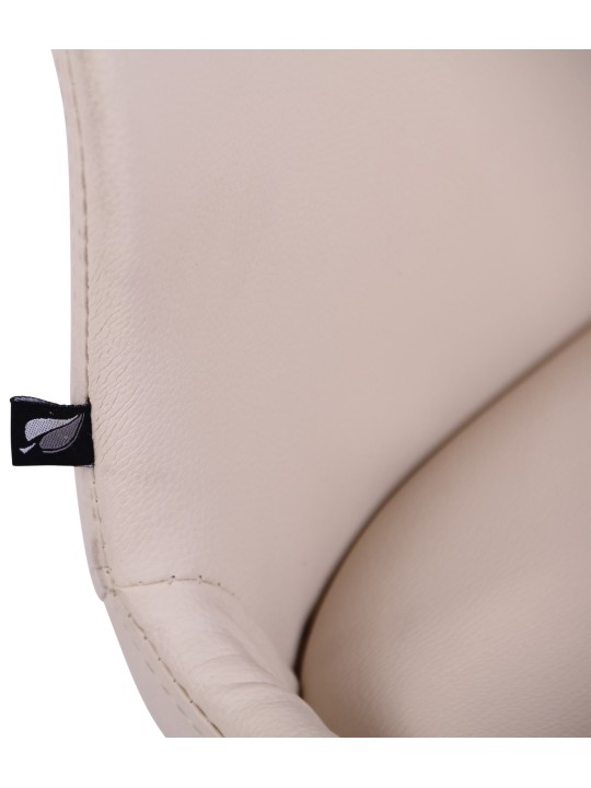 Lot de 2 chaises Luna simili cuir, crème