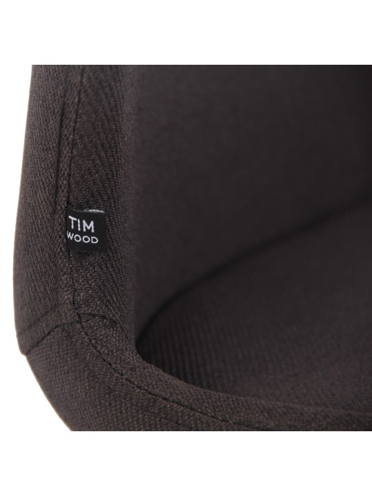 Lot de 2 chaises Luna tissu, noir