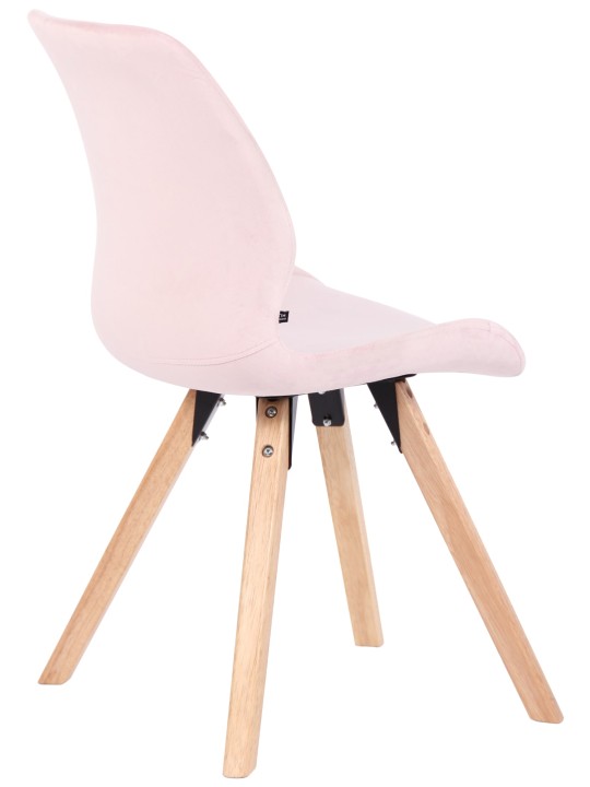 Lot de 2 chaises Luna velours, rose