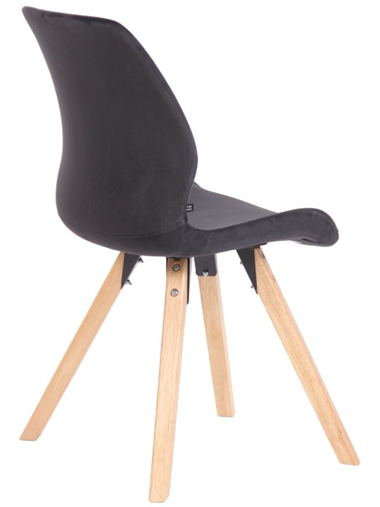 Lot de 2 chaises Luna velours, noir