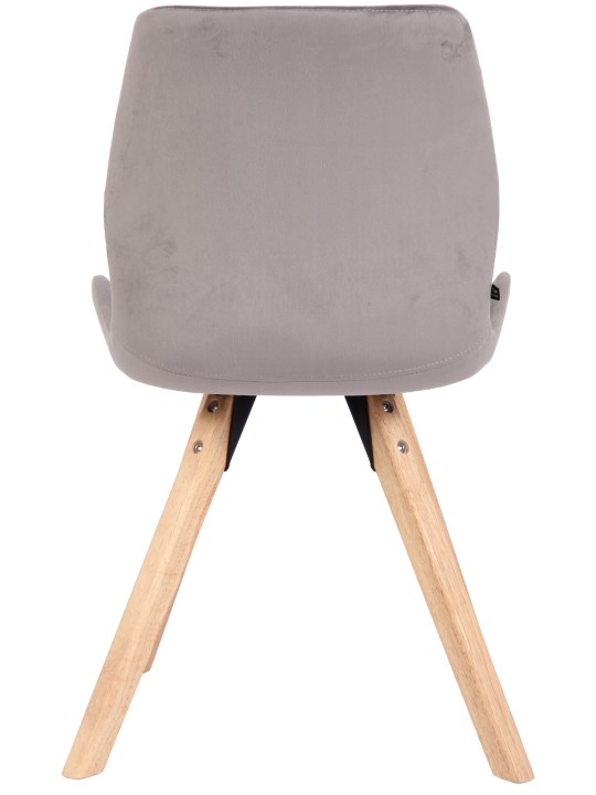 Lot de 2 chaises Luna velours, gris