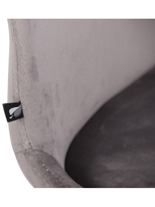 Lot de 2 chaises Luna velours, gris