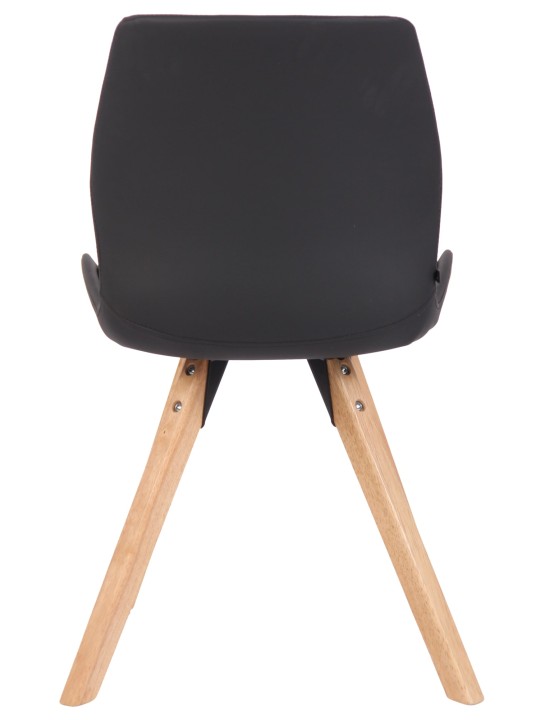 Lot de 4 chaises Luna simili cuir, noir Lot de 4 chaises Luna simili cuir, noir