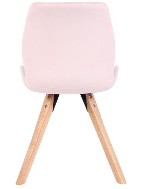 Lot de 4 chaises Luna velours, rose