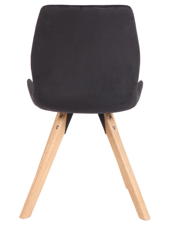 Lot de 4 chaises Luna velours, noir Lot de 4 chaises Luna velours, noir