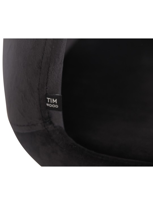 Lot de 4 chaises Luna velours, noir Lot de 4 chaises Luna velours, noir