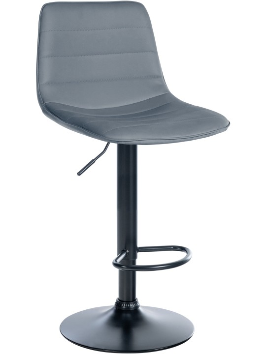 Tabouret de bar Lex simili cuir, gris