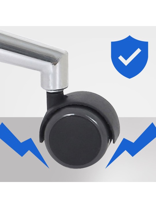 Chaise de bureau Chicago simili cuir, noyer/noir