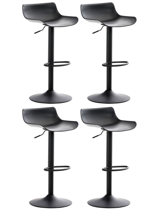 Ensemble de 4 tabourets de bar Aveiro, noir