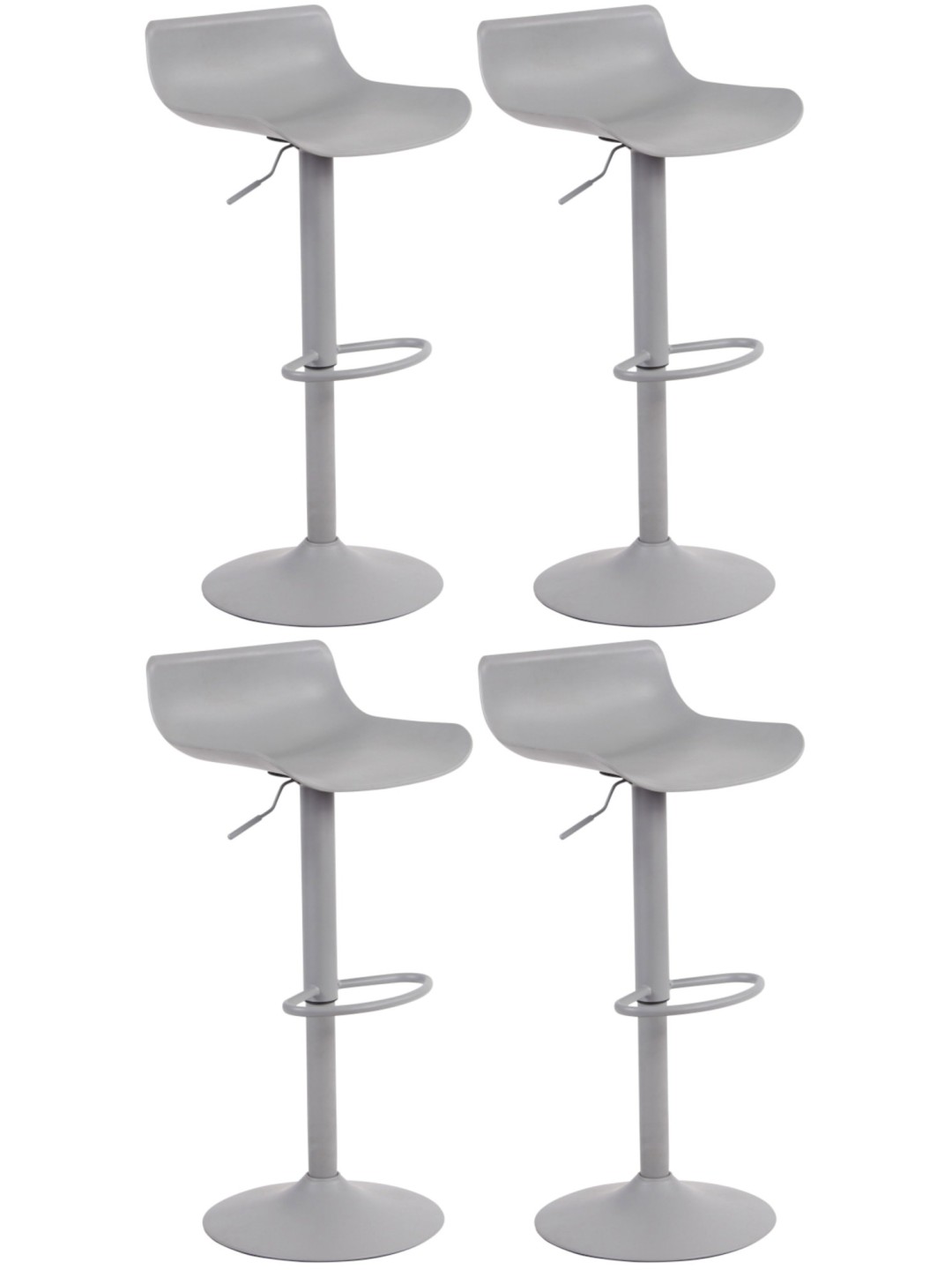 Ensemble de 4 tabourets de bar Aveiro, gris