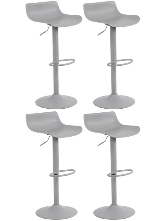 Ensemble de 4 tabourets de bar Aveiro, gris