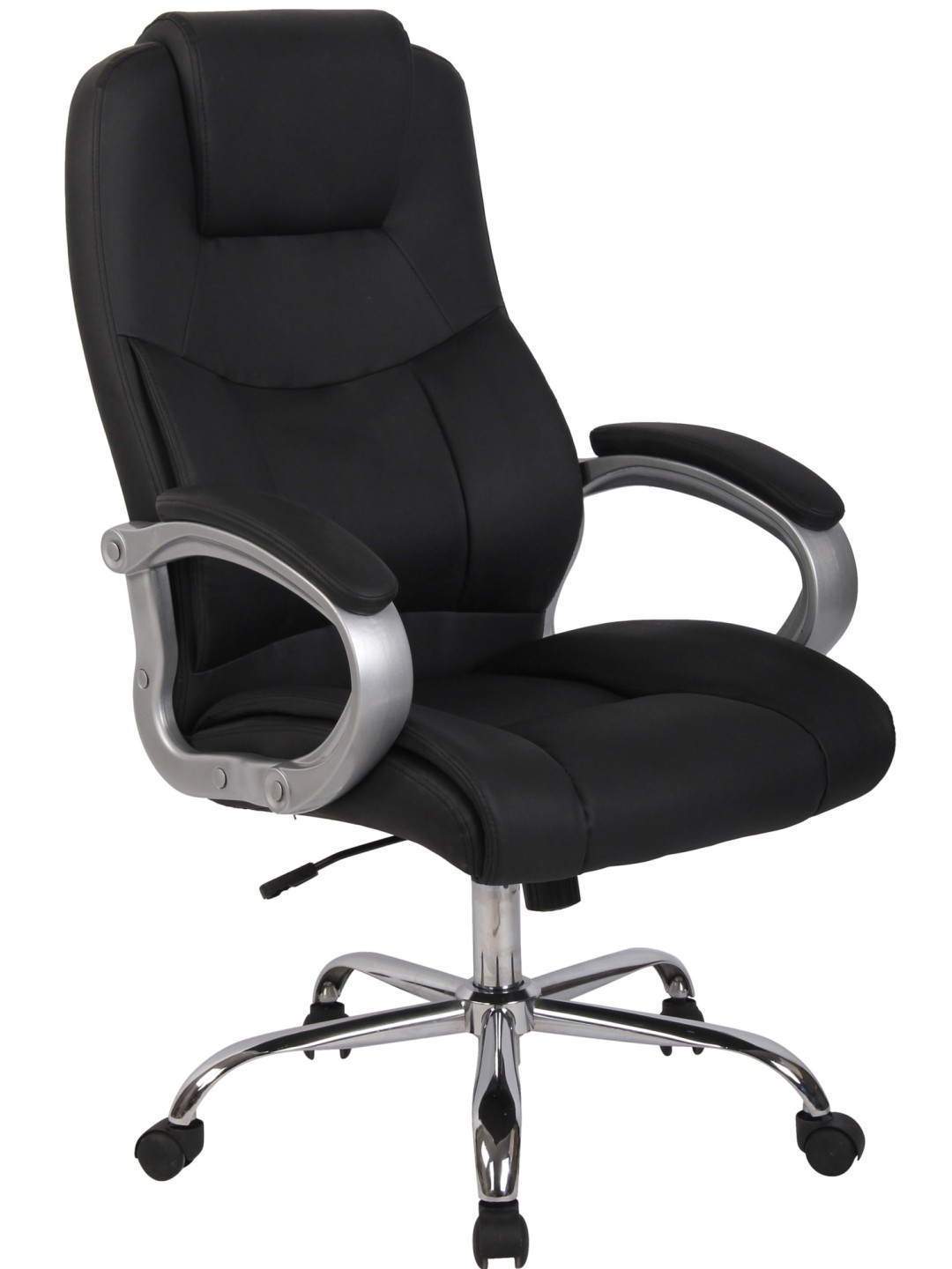 Chaise de bureau BIG Apollo simili cuir V2, noir