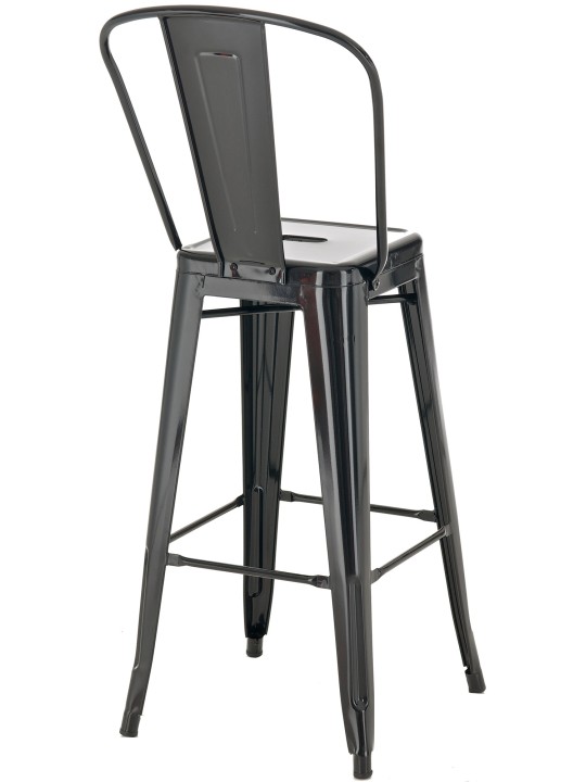 Lot de 4 tabourets de bar Aiden, noir